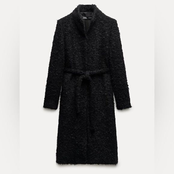 LAST! ZARA MANTECO 82% WOOL BOUCLE COAT ZW COLLECTION - Picture 9 of 11
